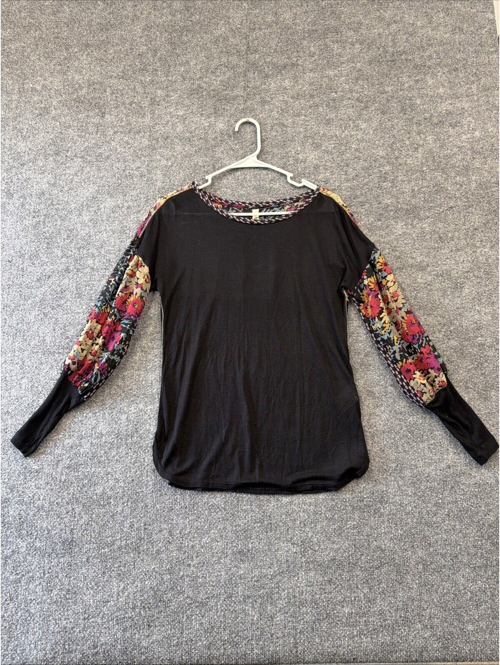 Anthropology Tiny XS Black Long Sleeve Sheer Top Women’s